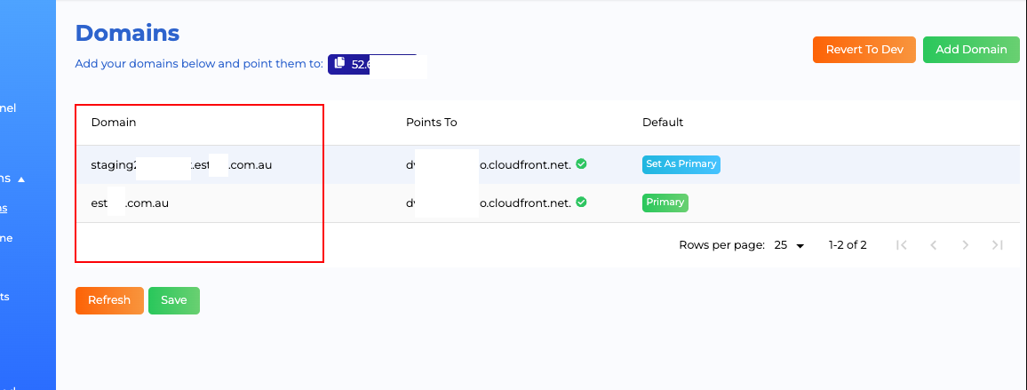 WWW Domain Record Missing