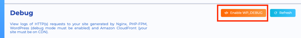 Enable Debug