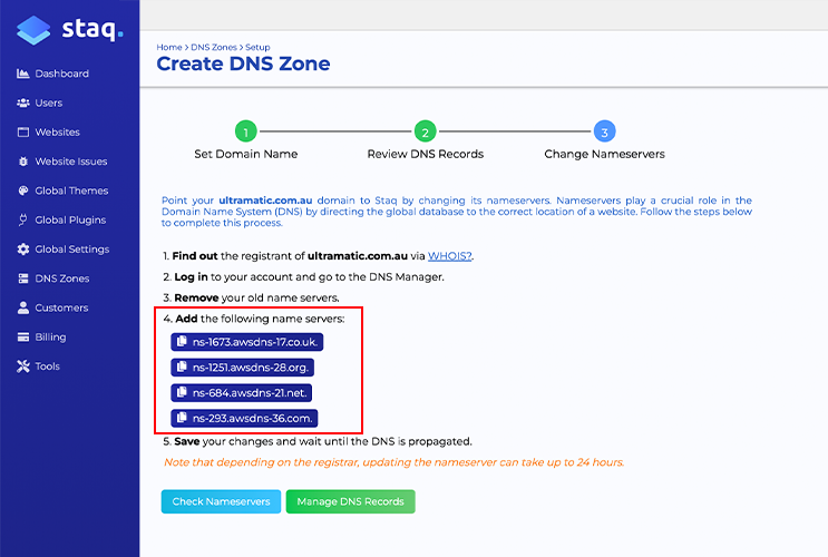 How to move the DNS across to Staq when the site is already hosted on ...