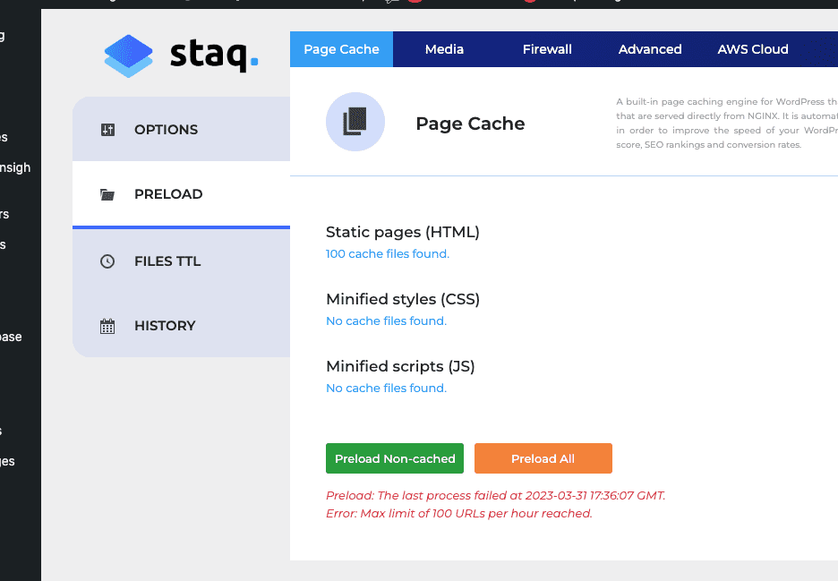 How the Staq Cache Preload works - Managed WordPress Hosting Platform