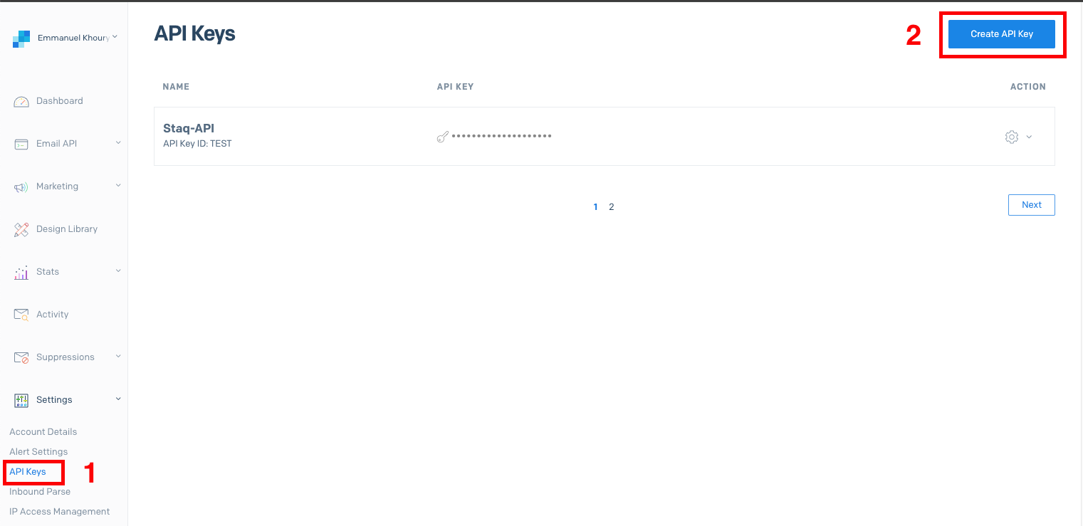 Create API Key