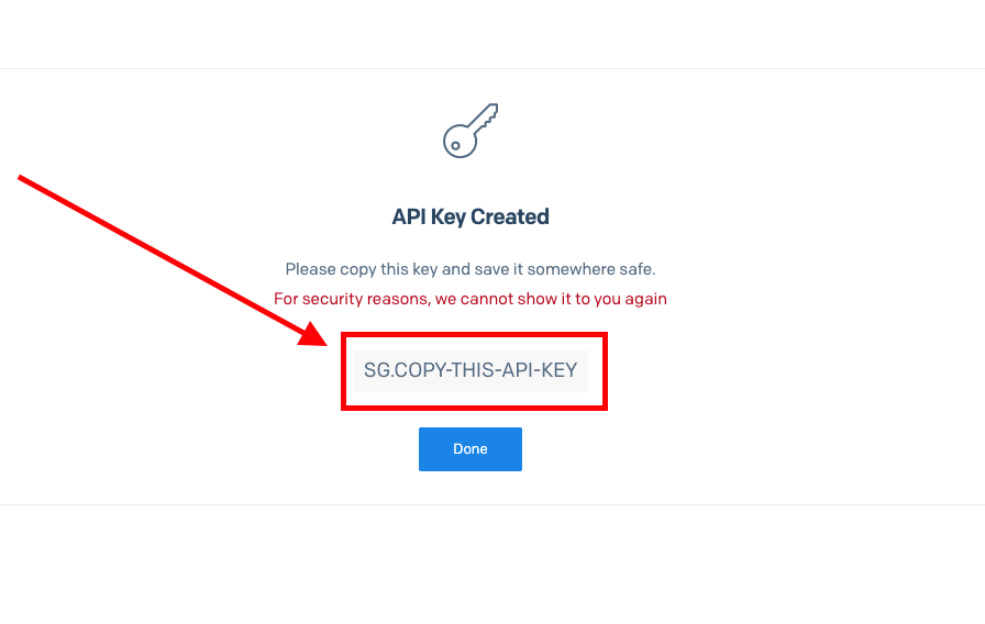 API Key Created