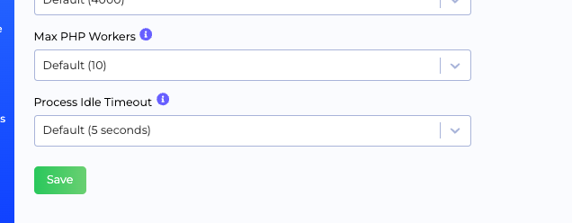 PHP Worker Settings