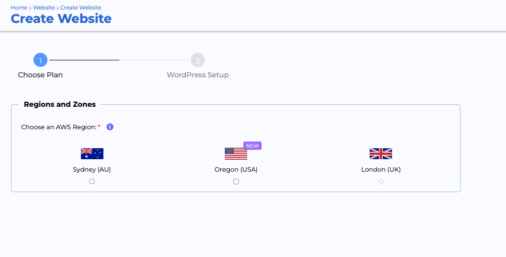 USA Region Oregon