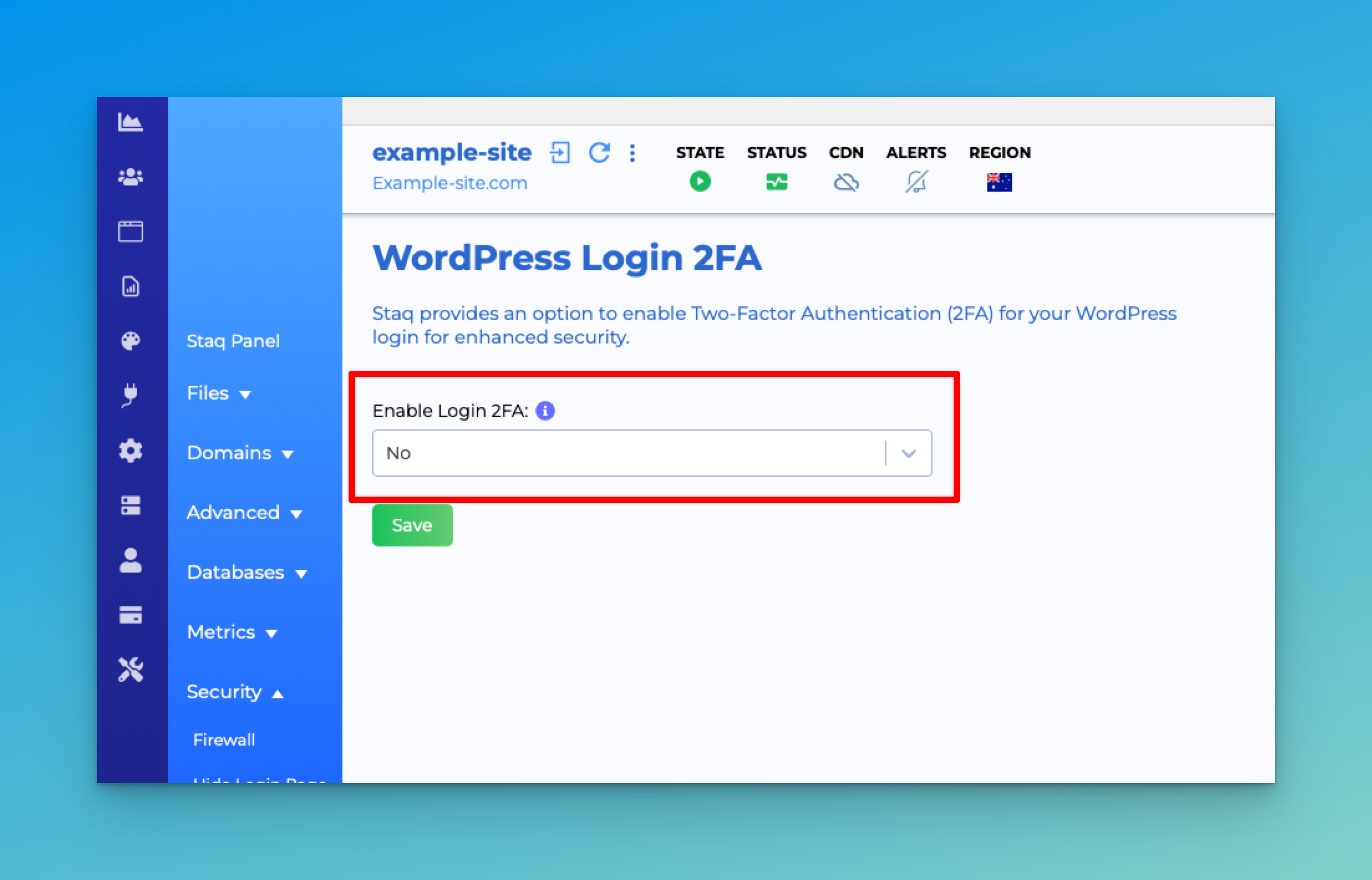 Enable 2FA per site