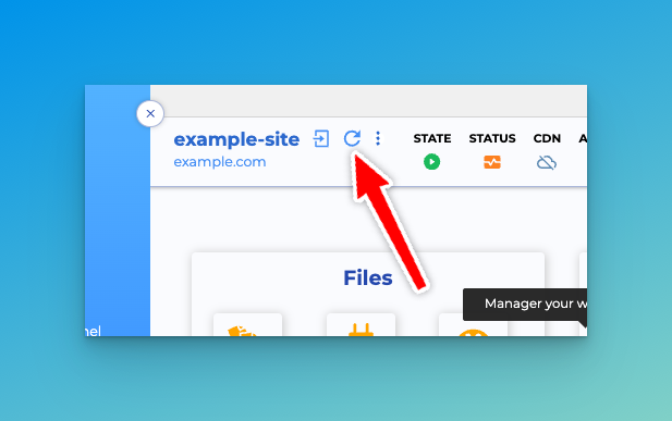 Refresh website app status