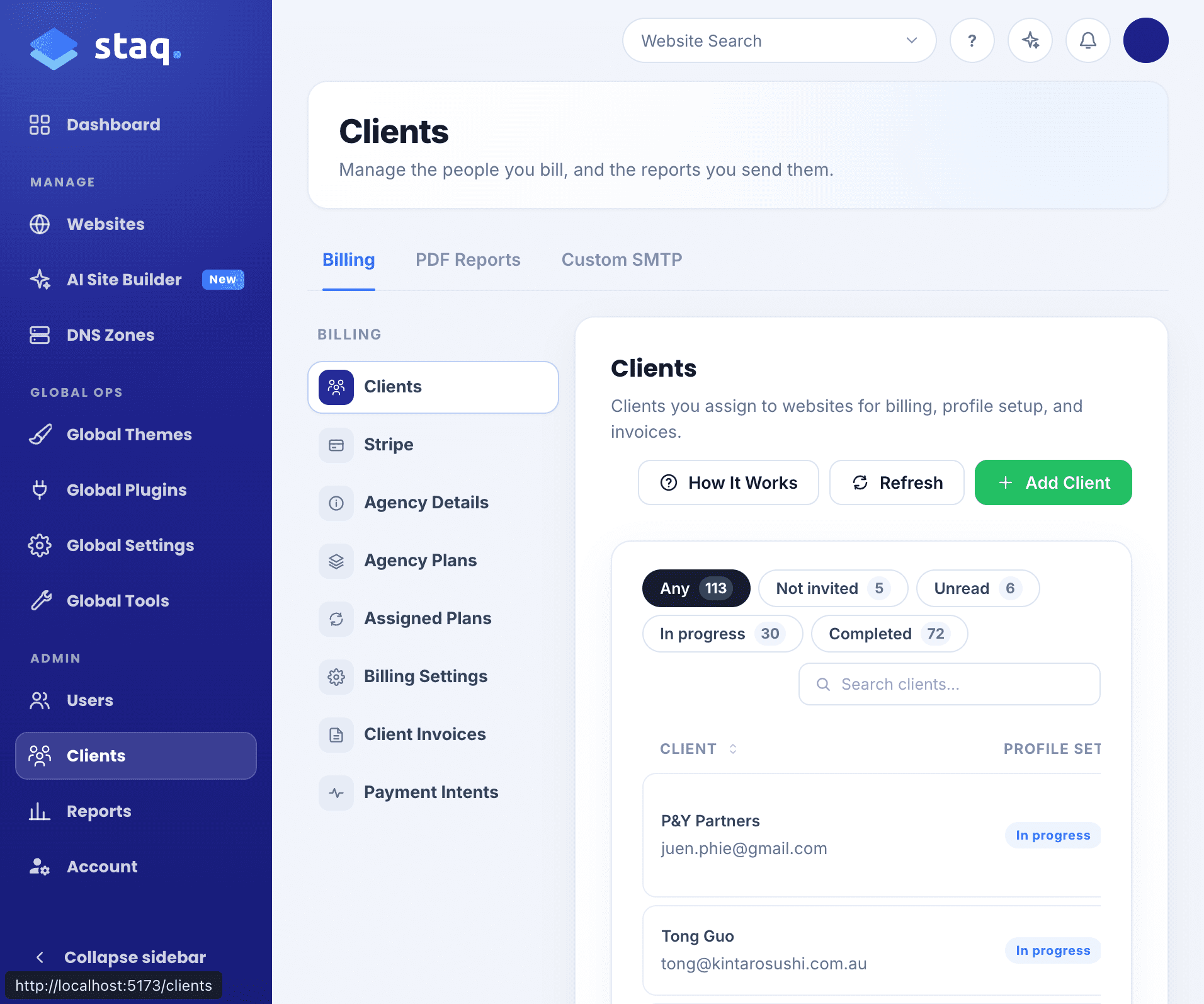 Automated client billing