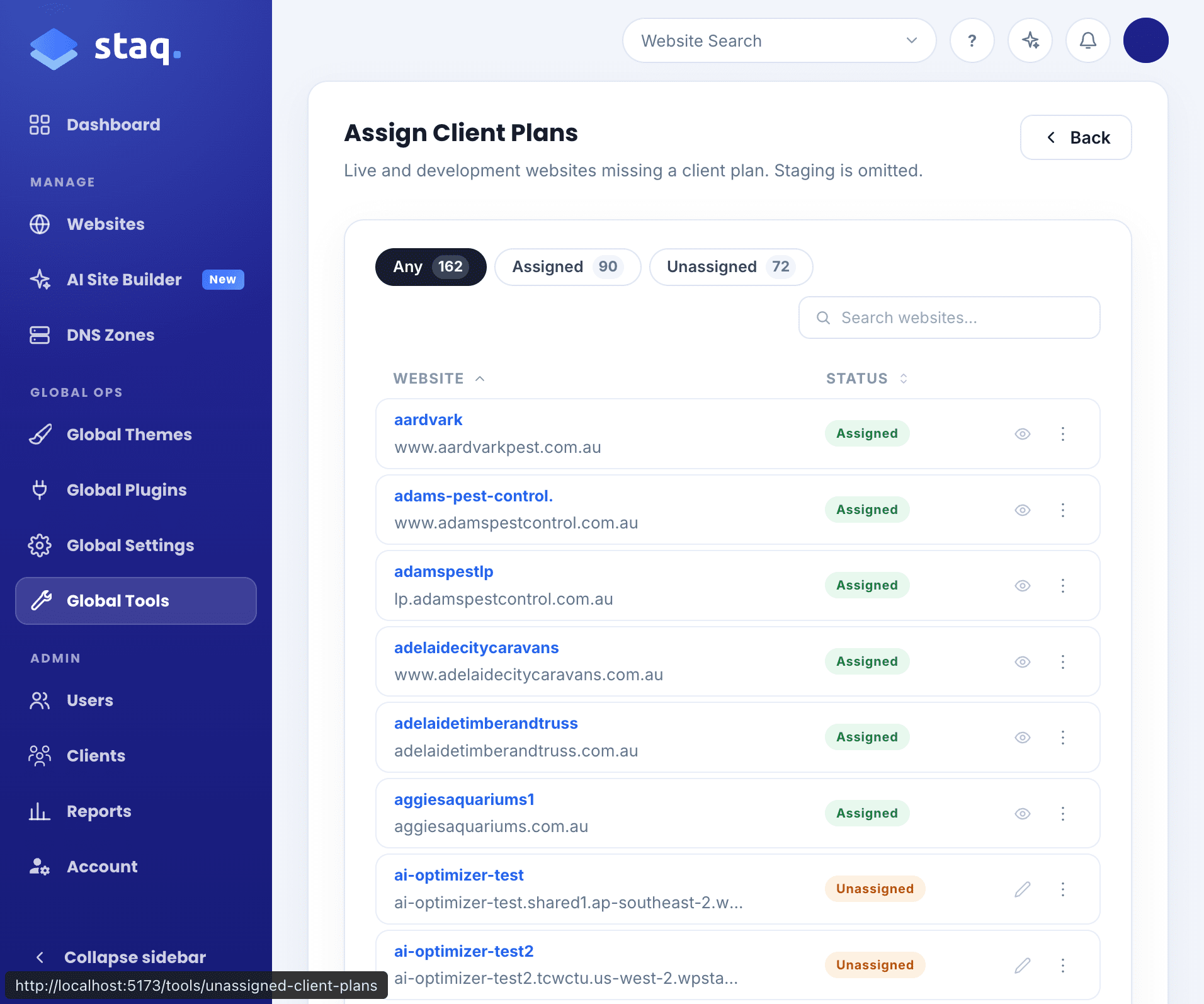 Assign Client Plans