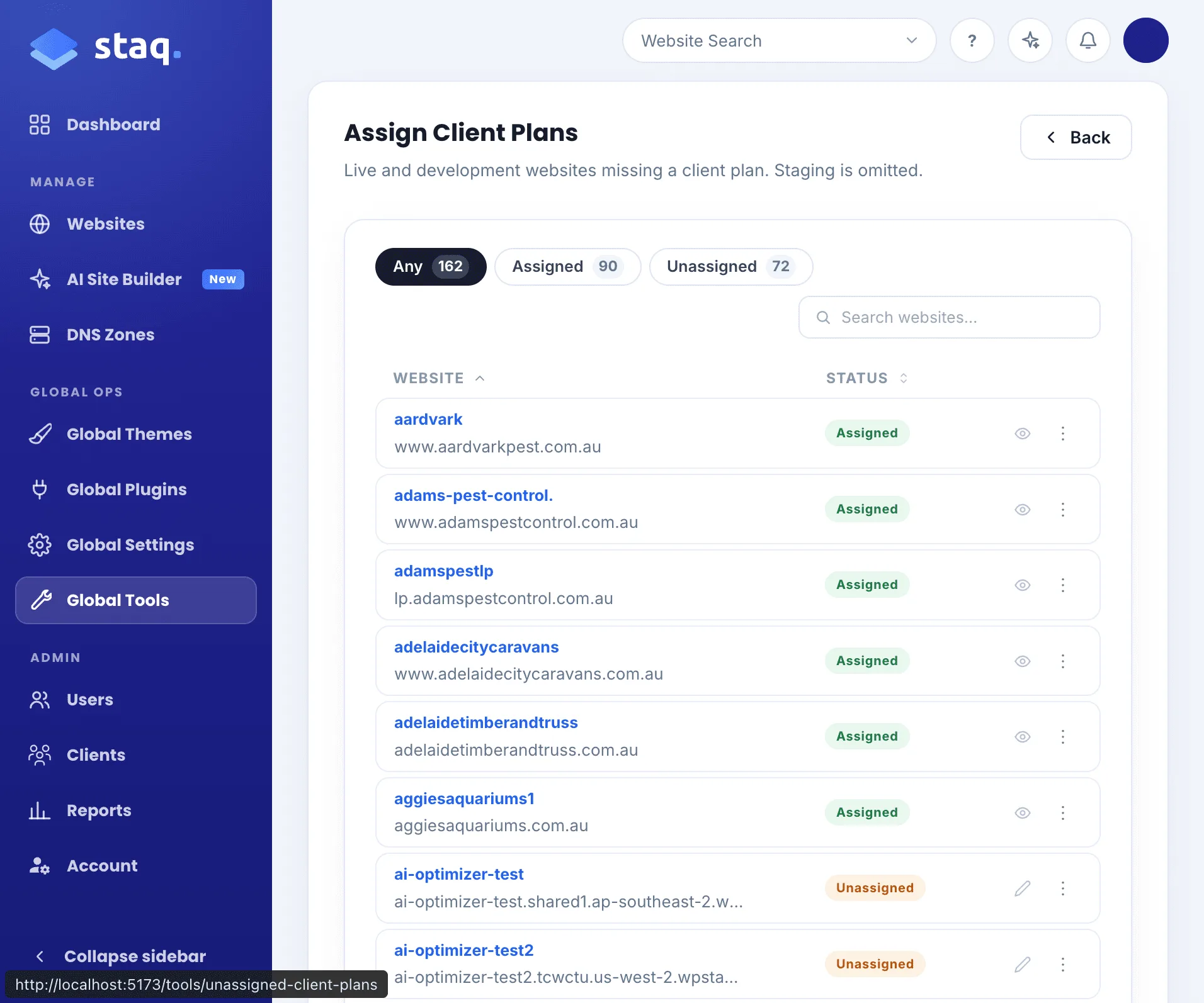 Assign Client Plans