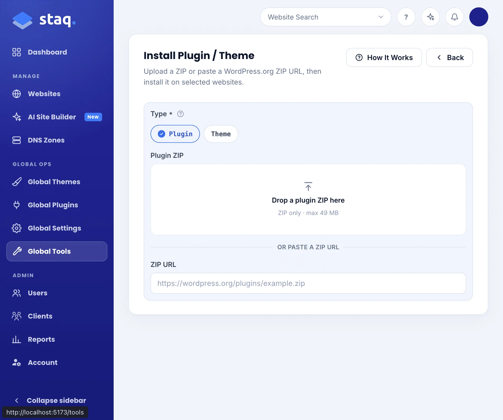 Install a plugin or theme
