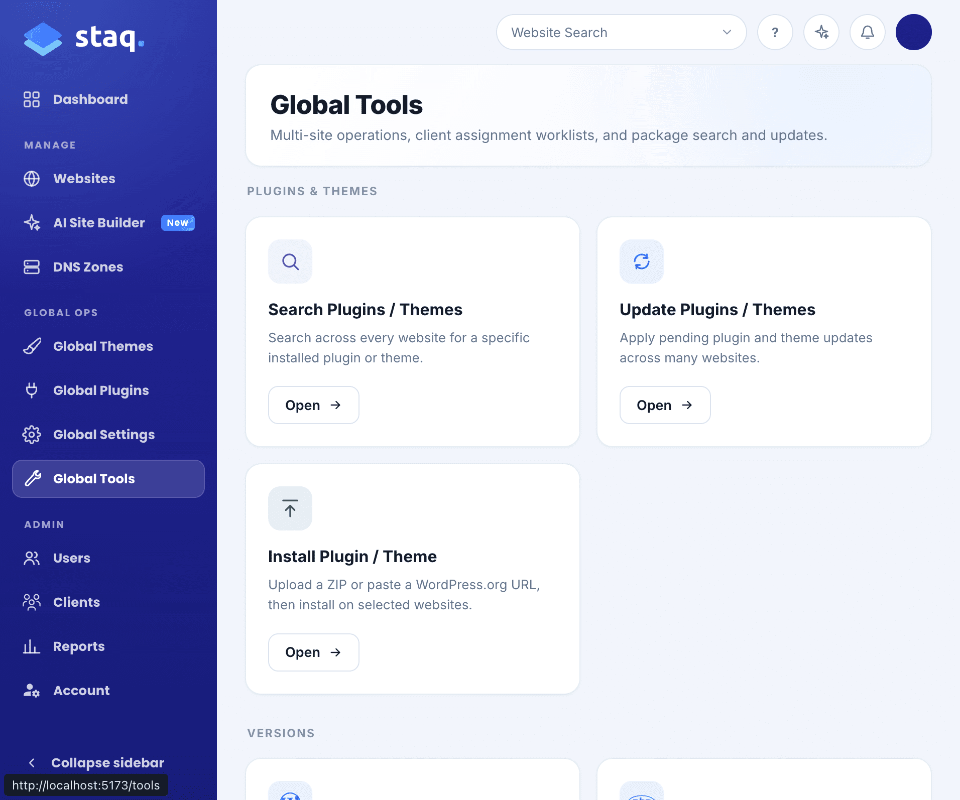 Global Tools hub