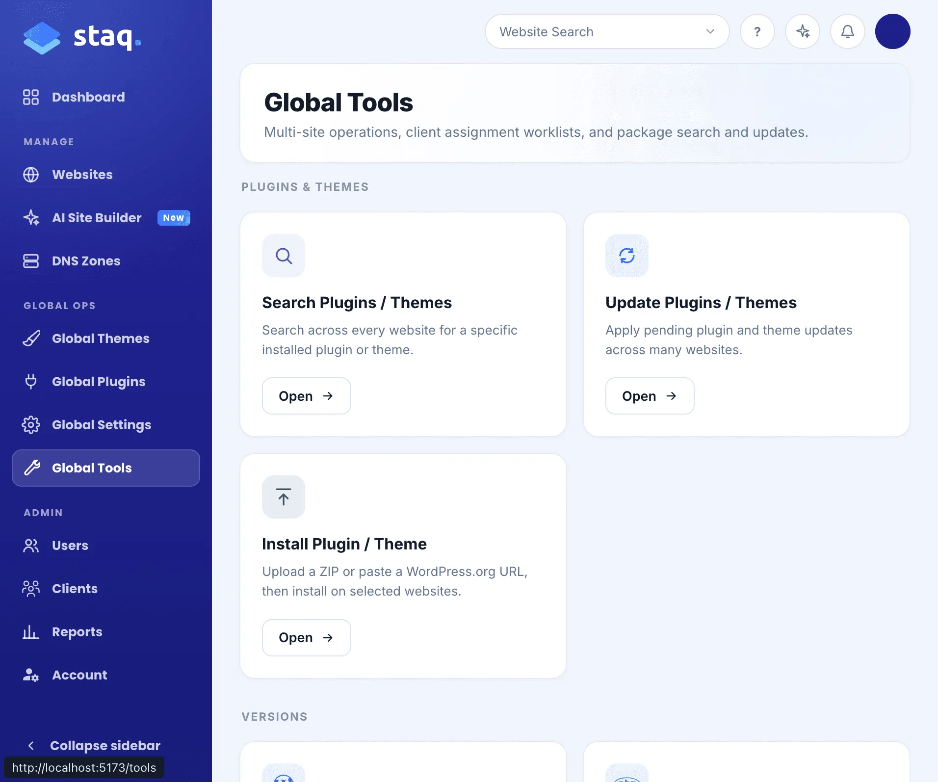 Global Tools hub