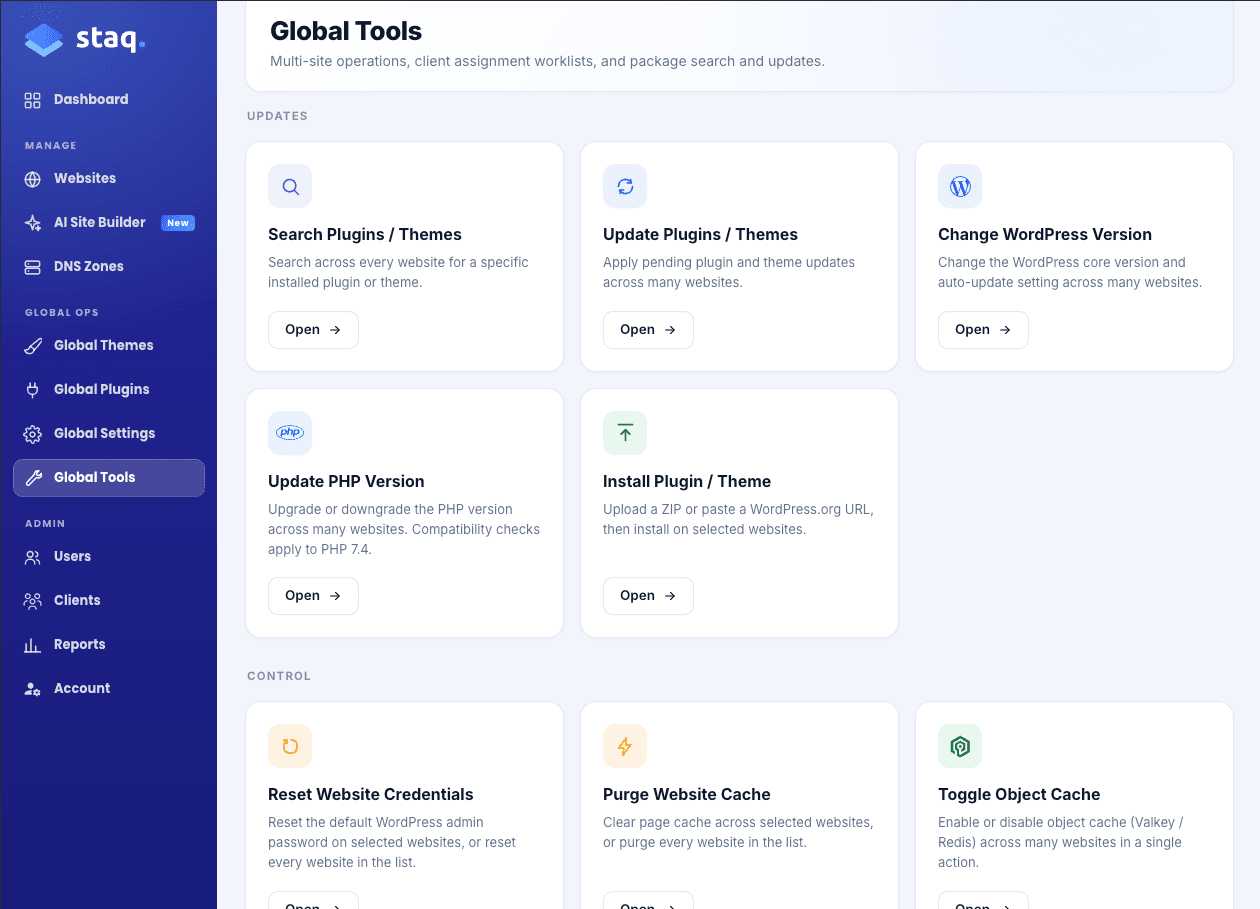 Global Tools hub