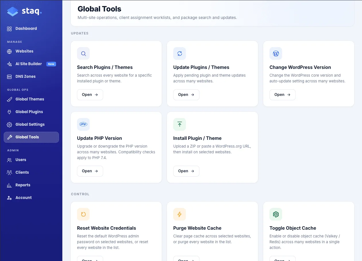 Global Tools hub