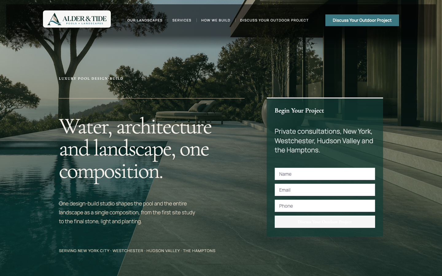 Alder & Tide, Elementor demo site generated by AI Site Studio
