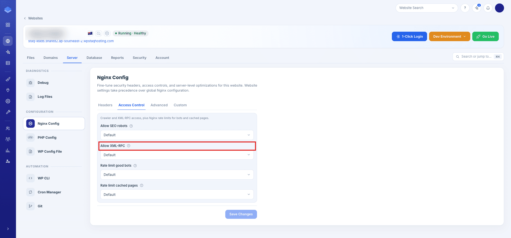 Allow XML-RPC on Nginx Config