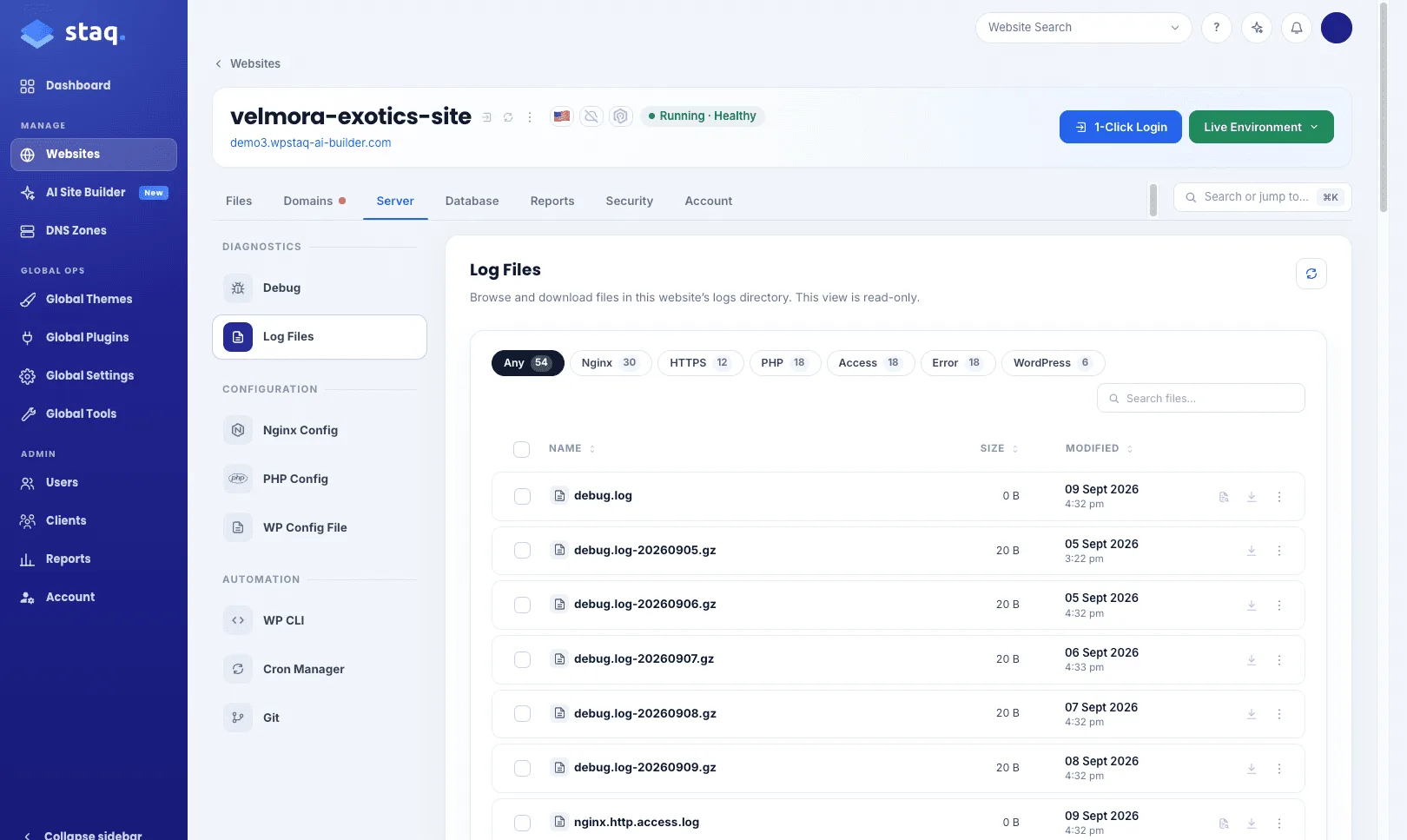 Search or jump to tools field in the Staq Panel